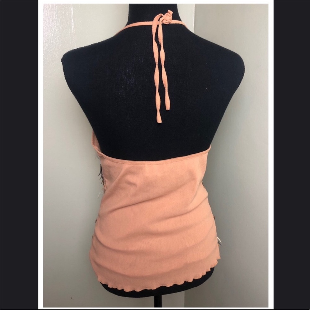 Halter top with gold metal accents - Picture 5 of 7